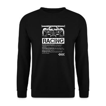 Formule de course Tuning Voiture de course Tuner Logo de voiture - Sweat-shirt Unisexe - noir - Devant - Alina (178cm) & Michal (187cm)