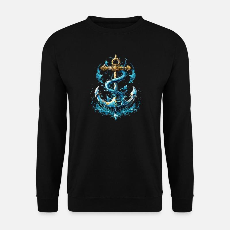 Anchor Water Splash - Unisex Sweatshirt - black