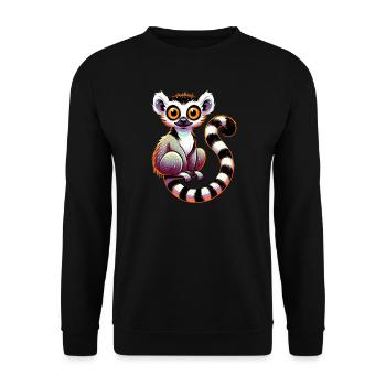 Lémurien - Sweat-shirt Unisexe - noir - Devant - Alina (178cm) & Michal (187cm)