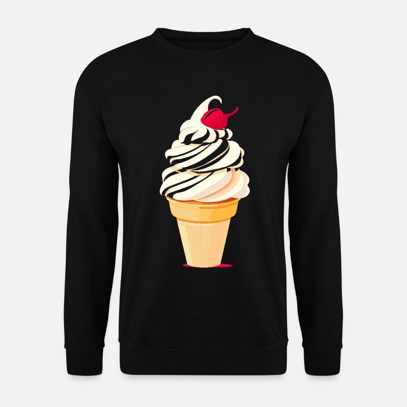 Eiscreme Tüte Grafik - Unisex Sweatshirt - black
