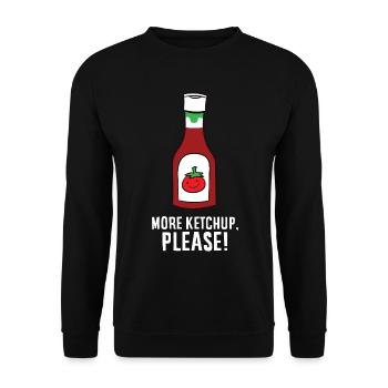 Ketchup - More Ketchup, please! - Unisex Sweatshirt - black - Front - Alina (178cm) & Michal (187cm)