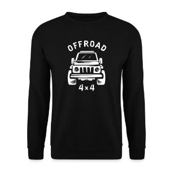 offroad 4x4 Geländewagen - Auto und Wildnis - Unisex Pullover - Schwarz - Vorne - Alina (178cm) & Michal (187cm)
