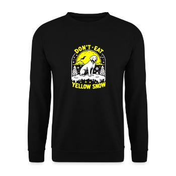 Don't eat yellow snow - Unisex Sweatshirt - black - Front - Alina (178cm) & Michal (187cm)