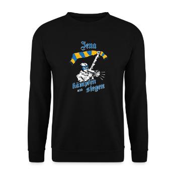 Jena_ _kaempfen_und_siegen_No - Unisex Sweatshirt - black - Front - Alina (178cm) & Michal (187cm)