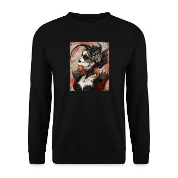 Dark Gothic Diva - Unisex Sweatshirt - black - Front - Alina (178cm) & Michal (187cm)