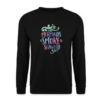Mermaids smoke Seaweed - Unisex Sweatshirt - black - Front - Alina (178cm) & Michal (187cm)