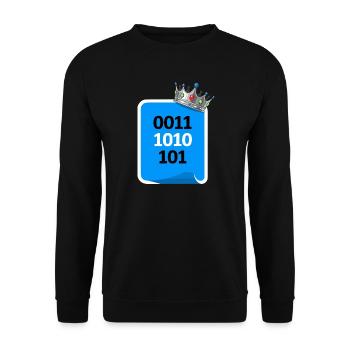 Binary King - Unisex Sweatshirt - black - Front - Alina (178cm) & Michal (187cm)