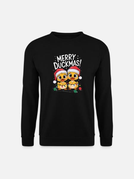 Ente Weihnachtspullover Enten Weihnachten Duckmas - Unisex Pullover - Schwarz