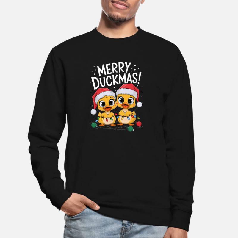 Canard Pull de Noël Canards Canards Noël Canards Sweat-shirt Unisexe