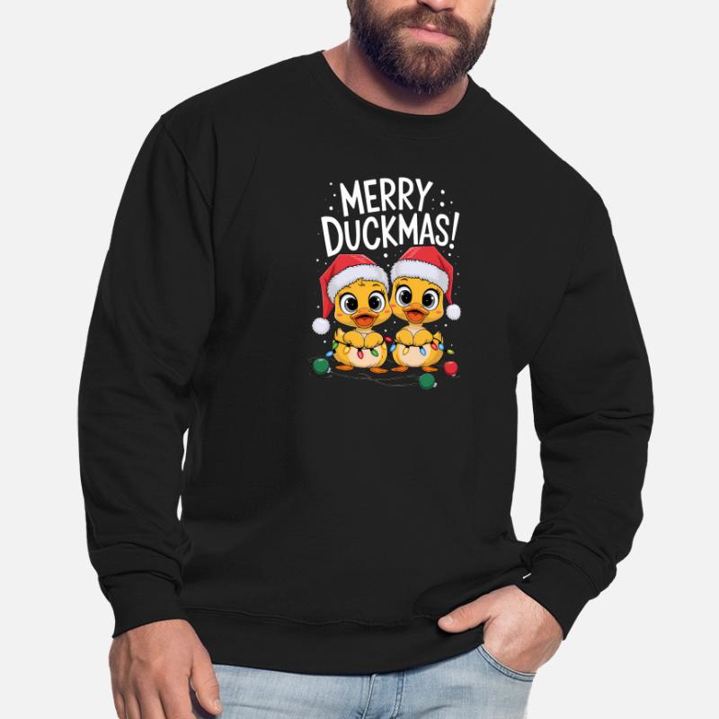 Canard Pull de Noël Canards Canards Noël Canards Sweat-shirt Unisexe