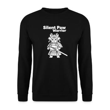Silent Paws Samurai - Unisex Sweatshirt - black - Front - Alina (178cm) & Michal (187cm)
