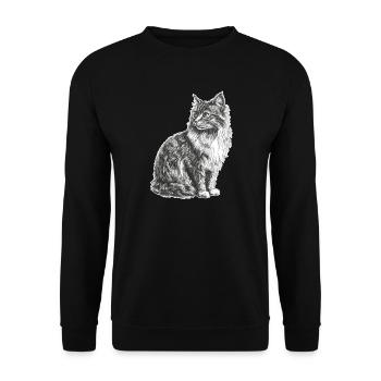 Chat - Sweat-shirt Unisexe - noir - Devant - Alina (178cm) & Michal (187cm)