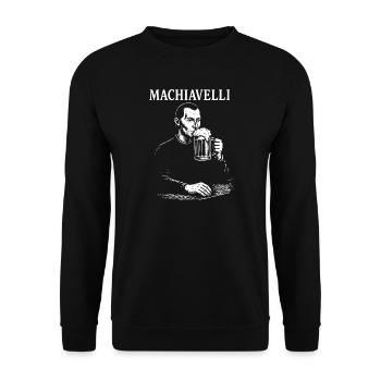 Machiavelli Brew Portrait - Unisex Sweatshirt - black - Front - Alina (178cm) & Michal (187cm)