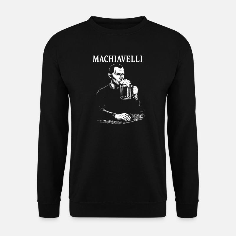 Machiavelli Brew Porträt - Unisex Pullover - Schwarz