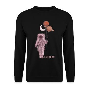 Astronaut - Unisex Pullover - Schwarz - Vorne - Alina (178cm) & Michal (187cm)