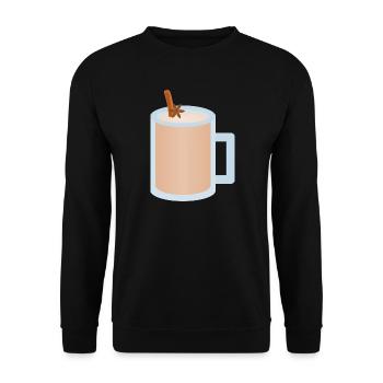 Chai Latte Mug Illustration - Unisex Sweatshirt - black - Front - Alina (178cm) & Michal (187cm)