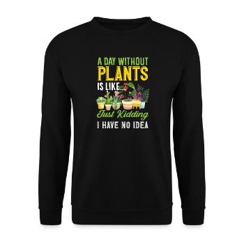Garten- Und Pflanzenliebhaber Geschenke - Unisex Pullover - Schwarz - Vorne - Alina (178cm) & Michal (187cm)