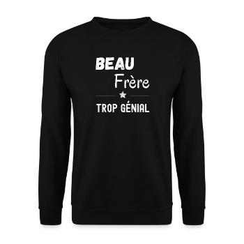 Beau frère - Sweat-shirt Unisexe - noir - Devant - Alina (178cm) & Michal (187cm)