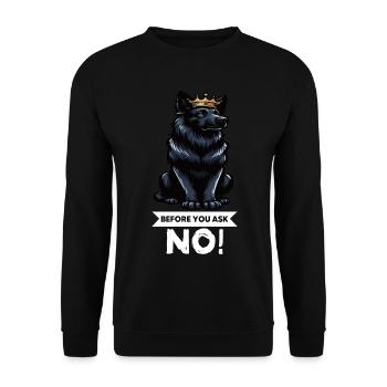 Avant de demander Bergers Noirs - Sweat-shirt Unisexe - noir - Devant - Alina (178cm) & Michal (187cm)