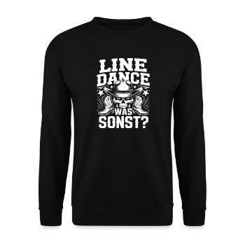Cowboy en Ligne de Crâne - Sweat-shirt Unisexe - noir - Devant - Alina (178cm) & Michal (187cm)