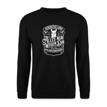 Lana agacée – seulement à cause de toi - Sweat-shirt Unisexe - noir - Devant - Alina (178cm) & Michal (187cm)
