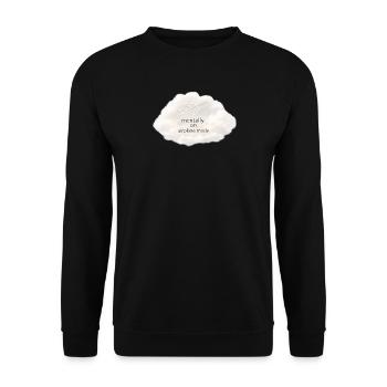 Mentaler Flugzeugmodus - Unisex Pullover - Schwarz - Vorne - Alina (178cm) & Michal (187cm)