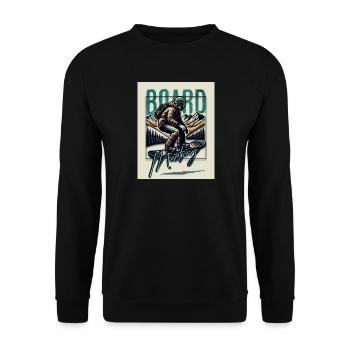 Snowboarding Board Meeting - Unisex Sweatshirt - black - Front - Alina (178cm) & Michal (187cm)