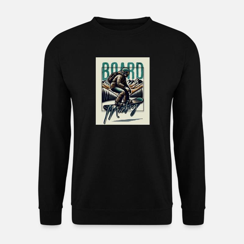 Snowboarding Board Meeting - Unisex Pullover - Schwarz