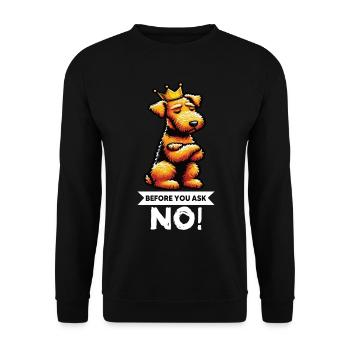 Before You Ask Airedale Terrier Airedales - Unisex Sweatshirt - black - Front - Alina (178cm) & Michal (187cm)