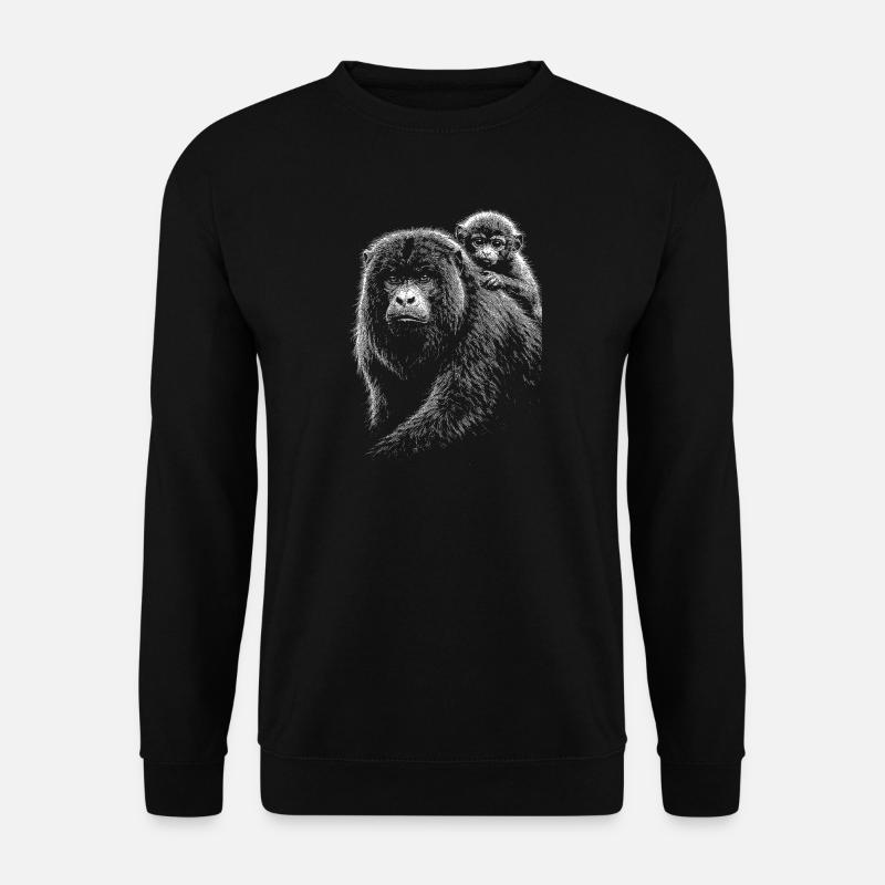 Brøle-abe - Unisex sweater - sort