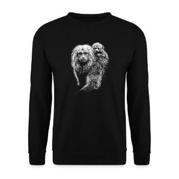 Lion tamarins - Unisex Sweatshirt - black - Front - Alina (178cm) & Michal (187cm)