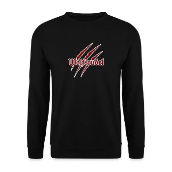Wolfsrudel - Unisex Pullover - Schwarz - Vorne - Alina (178cm) & Michal (187cm)