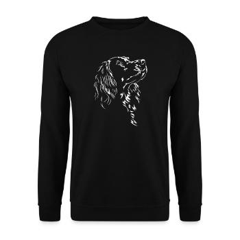 Gordon Setter Silhouette Jagdhunde Hunde Wilsigns - Unisex Pullover - Schwarz - Vorne - Alina (178cm) & Michal (187cm)
