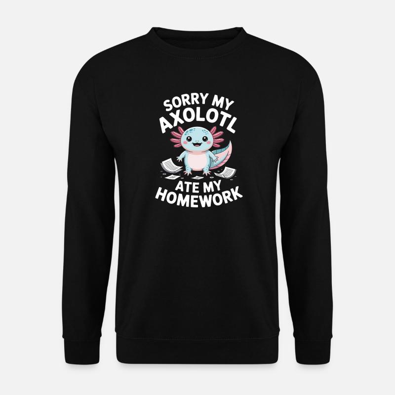 Axolotl Ate My Homework - Unisex Sweatshirt - black