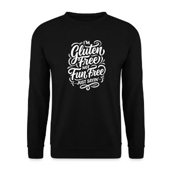 Gluten Free Fun Free Humor Saying - Unisex Sweatshirt - black - Front - Alina (178cm) & Michal (187cm)