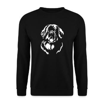 Tête de Terre-Neuve « Édition Noire » - Sweat-shirt Unisexe - noir - Devant - Alina (178cm) & Michal (187cm)