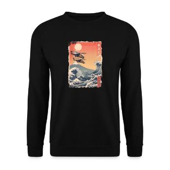 Kawaii Anti Krieg - Unisex Pullover - Schwarz - Vorne - Alina (178cm) & Michal (187cm)