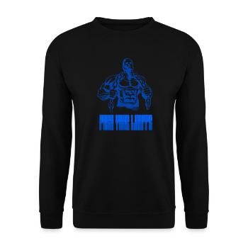Repoussez vos limites - Culturisme et détermination - Sweat-shirt Unisexe - noir - Devant - Alina (178cm) & Michal (187cm)