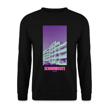 Scharbeutz Ostsee  - Unisex Pullover - Schwarz - Vorne - Alina (178cm) & Michal (187cm)