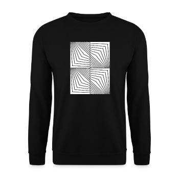 Sternbild Opart-Linien - Unisex Pullover - Schwarz - Vorne - Alina (178cm) & Michal (187cm)