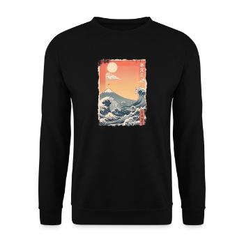 Kawaii Natur - Unisex Pullover - Schwarz - Vorne - Alina (178cm) & Michal (187cm)