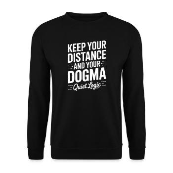 Quiet Logic: Distance and Dogma - Unisex Sweatshirt - black - Front - Alina (178cm) & Michal (187cm)