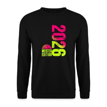 Basketball Meister Edition 2026 in lime pink - Unisex Pullover - Schwarz - Vorne - Alina (178cm) & Michal (187cm)