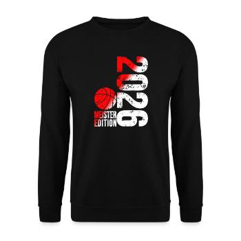 Basketball Master Shirt 2026, red white - Unisex Sweatshirt - black - Front - Alina (178cm) & Michal (187cm)