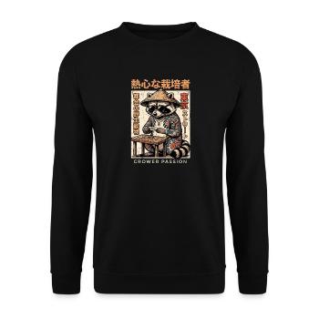 Kiffer Shibuya Waschbär - Unisex Pullover - Schwarz - Vorne - Alina (178cm) & Michal (187cm)