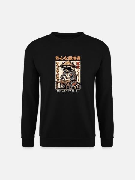 Kiffer Shibuya Waschbär - Unisex Pullover - Schwarz