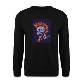 We are punks - Unisex Pullover - Schwarz - Vorne - Alina (178cm) & Michal (187cm)