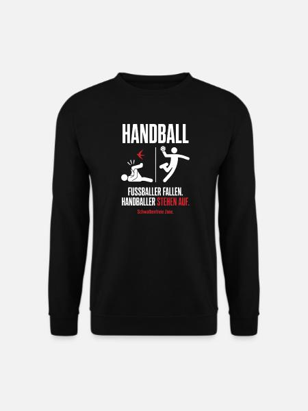 Schwalbenfreie Zone – Handball vs Fußball - Unisex Pullover - Schwarz