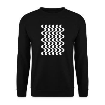 Optische Wellen - Unisex Pullover - Schwarz - Vorne - Alina (178cm) & Michal (187cm)