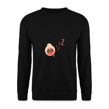 baby sleep´n cry - Baby schläft und schreit - Unisex Pullover - Schwarz - Vorne - Alina (178cm) & Michal (187cm)